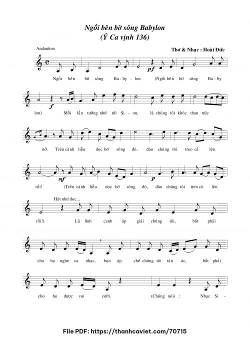 Ngồi bên bờ sông Babylon - Lm. Hoài Đức - trang 1