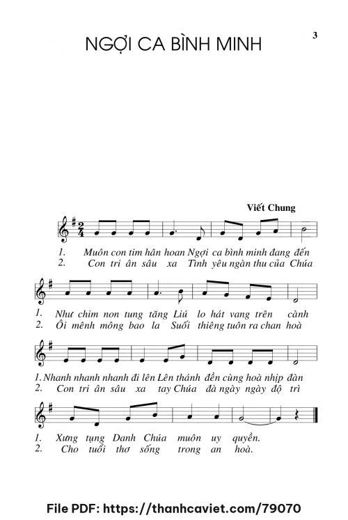 Ngợi ca bình minh - Viết Chung - trang 1