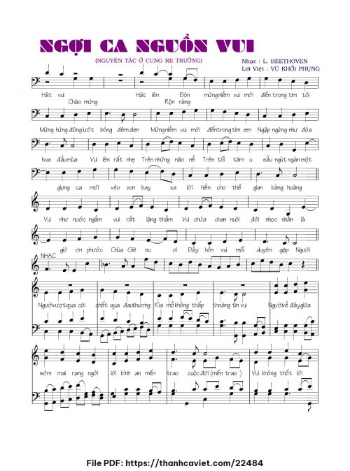 Ngợi ca nguồn vui - Lm. Vũ Khởi Phụng - trang 1
