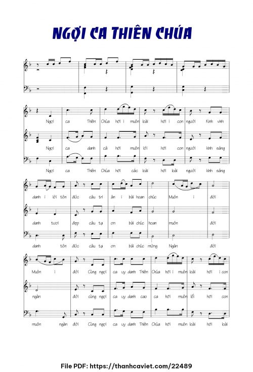 Ngợi ca Thiên Chúa - Chưa biết - trang 1