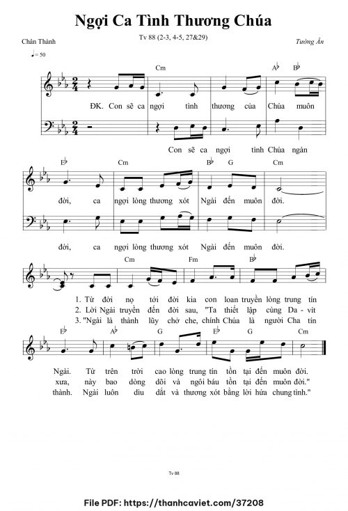 Ngợi ca tình thương Chúa - Tường Ân - trang 1