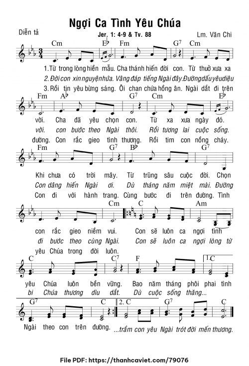 Ngợi ca tình yêu Chúa - Lm. Văn Chi - trang 1