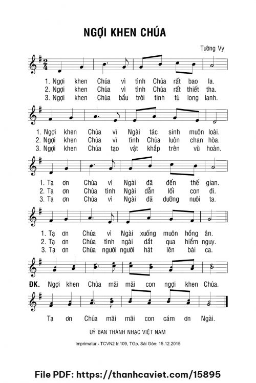 Ngợi khen Chúa - Sr. Tường Vy, OP - trang 1