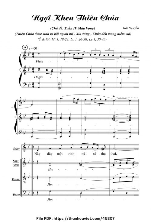 Ngợi khen Thiên Chúa - Hải Nguyễn - trang 1