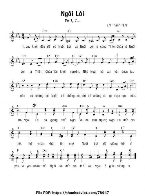 Ngôi Lời - Lm. Thành Tâm - trang 1