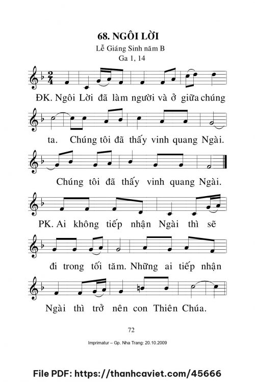 Ngôi Lời [Lễ Giáng Sinh năm B] – - Lm. Mi Trầm - trang 1
