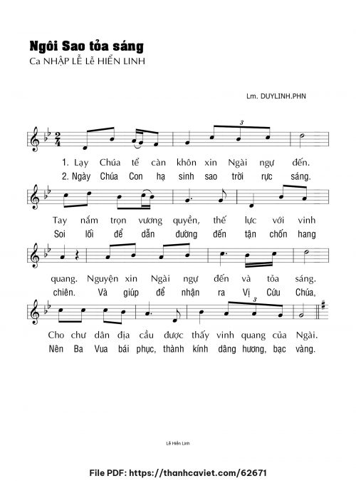 Ngôi sao tỏa sáng - Lm. DUYLINH.PHN - trang 1