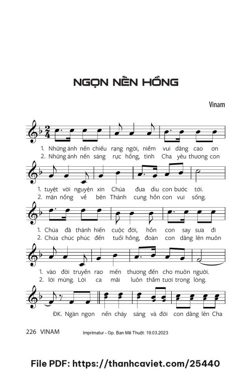 Ngọn nến hồng - Vinam - trang 1