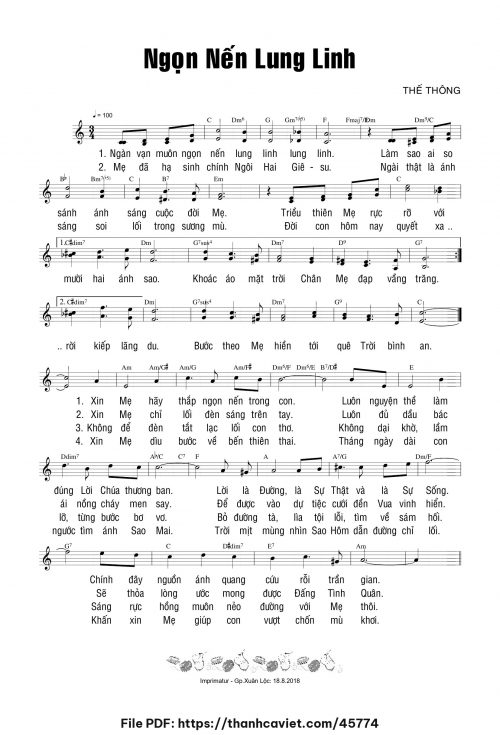 Ngọn nến lung linh - Thế Thông - trang 1