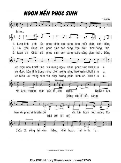 Ngọn nến Phục Sinh - Sr. Têrêsa - trang 1