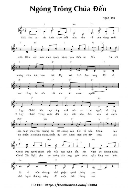 Ngóng trông Chúa đến - Lm. Ngọc Hân - trang 1