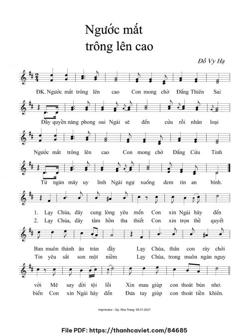 Ngước mắt trông lên cao - Đỗ Vy Hạ - trang 1