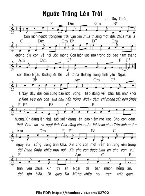 Ngước trông lên trời - Lm. Duy Thiên - trang 1