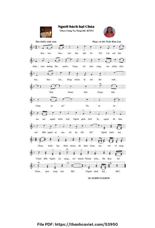 Người bách hại Chúa - Trần Kim Lan - trang 1