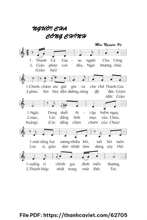 Người cha công chính - Mai Nguyên Vũ - trang 1