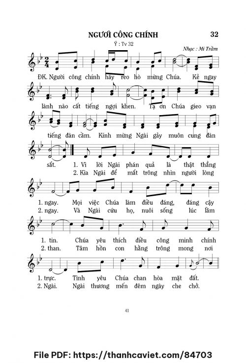 Người công chính - Lm. Mi Trầm - trang 1