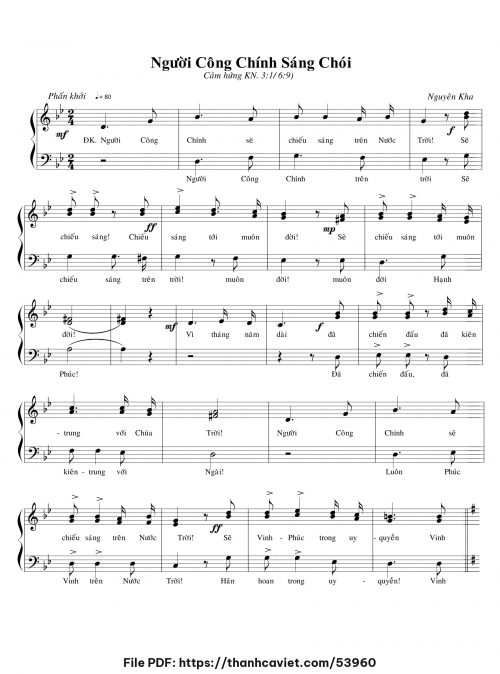 Người công chính sáng chói - Nguyên Kha - trang 1
