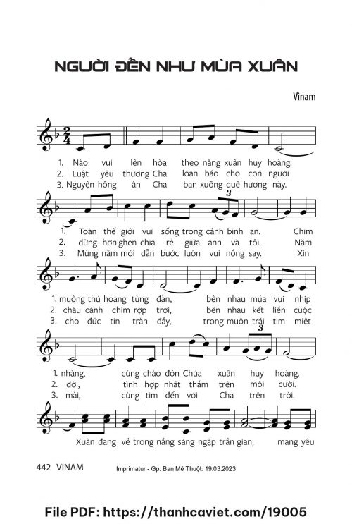 Người đến như mùa xuân - Vinam - trang 1