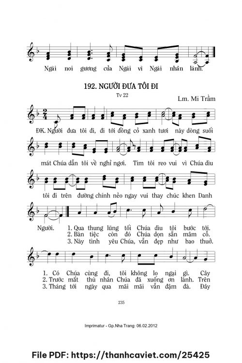 Người đưa tôi đi - Lm. Mi Trầm - trang 1