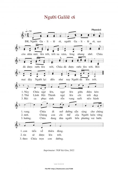 Người Galilê ơi - Phanxicô - trang 1