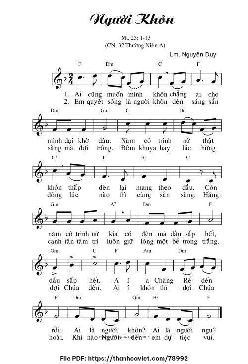 Người khôn - Lm. Nguyễn Duy - trang 1
