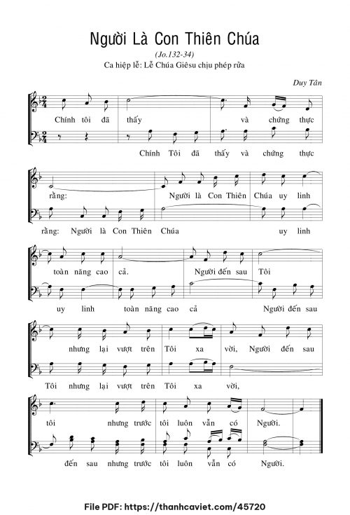 Người là Con Thiên Chúa - Duy Tân - trang 1