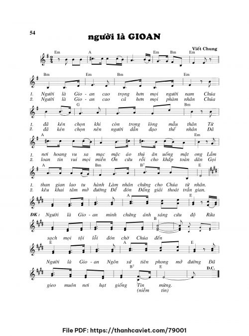 Người là Gioan - Viết Chung - trang 1