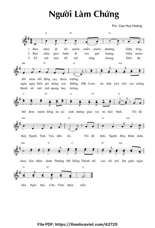 Người làm chứng - Cao Huy Hoàng - trang 1