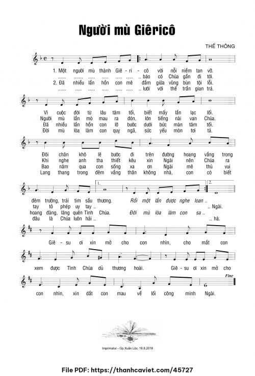 Người mù Giêricô - Thế Thông - trang 1