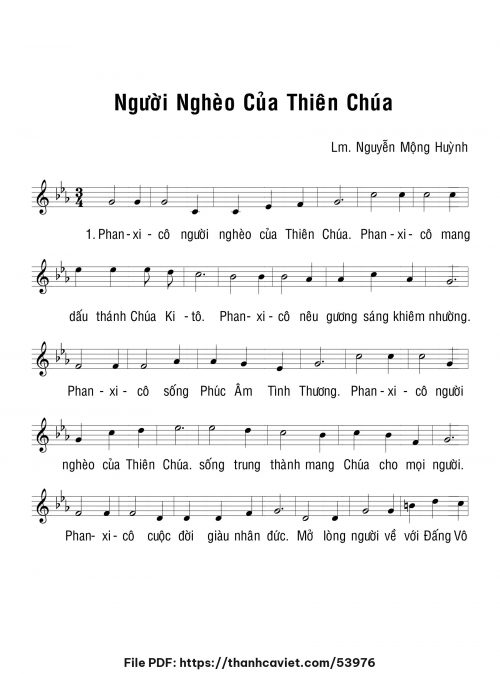 Người nghèo của Thiên Chúa - Lm. Nguyễn Mộng Huỳnh - trang 1