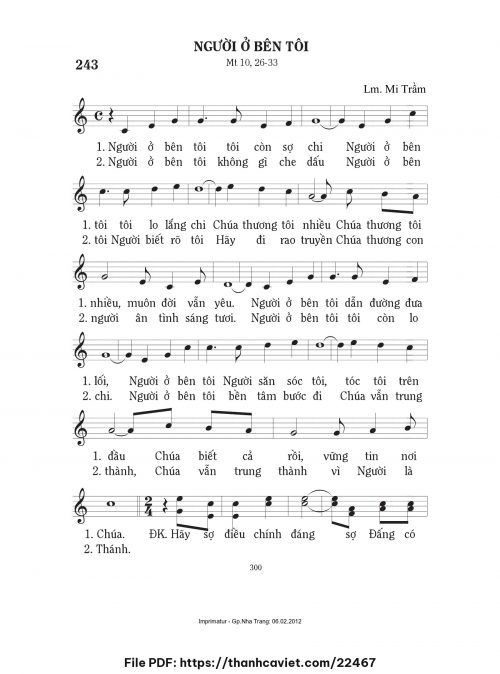 Người ở bên tôi - Lm. Mi Trầm - trang 1