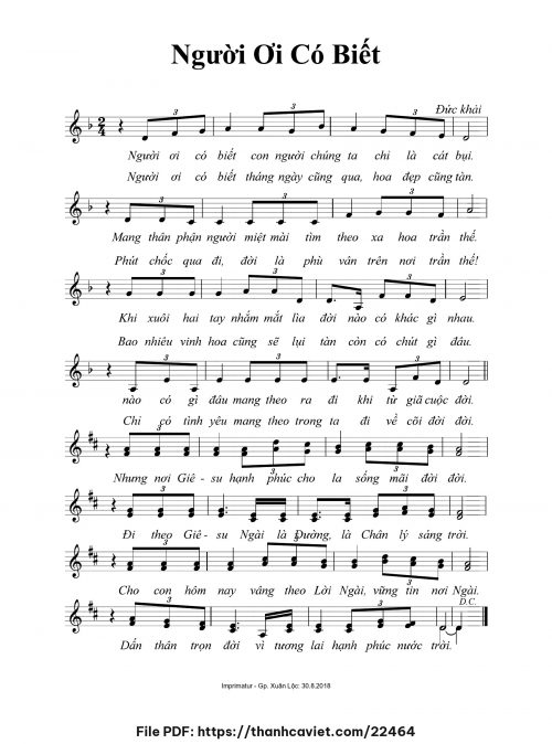 Người ơi có biết - Đức Khải - trang 1