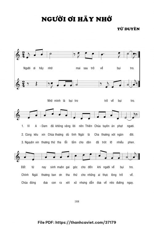 Người ơi hãy nhớ - Lm. Từ Duyên - trang 1