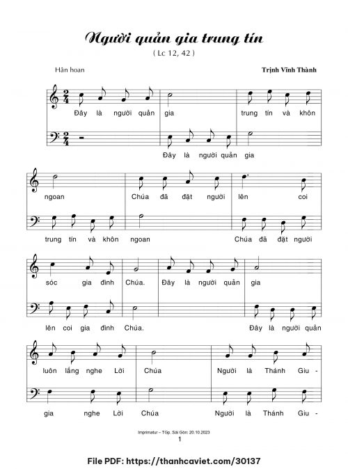 Người quản gia trung tín - Trịnh Vĩnh Thành - trang 1