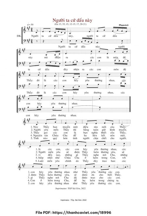 Người ta cứ dấu này - Phanxicô - trang 1