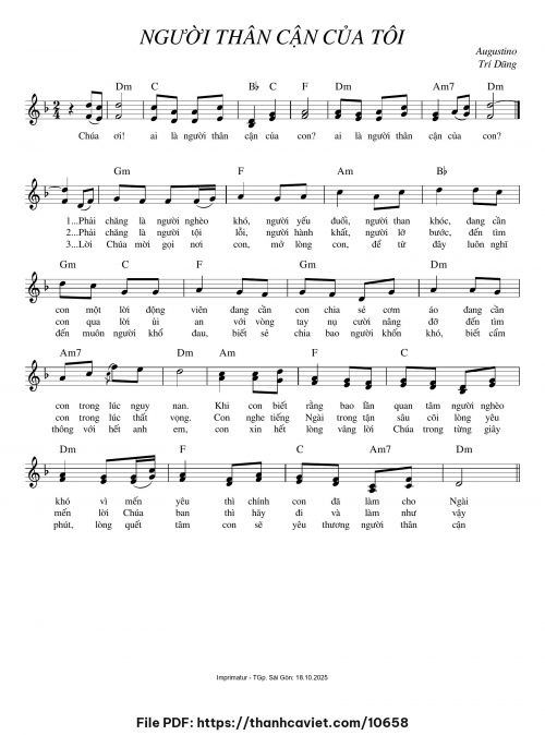 Người thân cận của tôi - Augustino Trí Dũng - trang 1