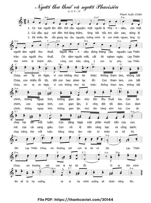 Người thu thuế và người Pharisiêu - Phạm Xuân Chiến - trang 1