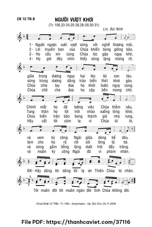 Người vượt khơi - Lm. Bùi Ninh - trang 1