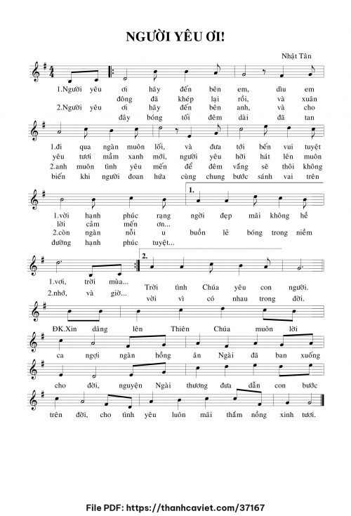 Người yêu ơi! - Nhật Tân - trang 1