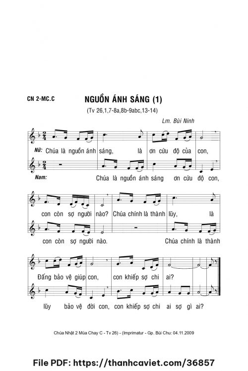Nguồn ánh sáng 1 - Lm. Bùi Ninh - trang 1