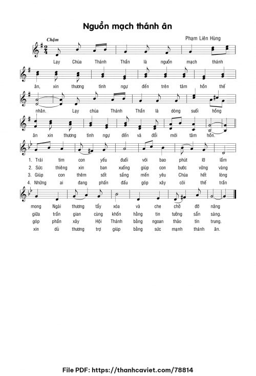 Nguồn mạch thánh ân - Lm. Phạm Liên Hùng - trang 1
