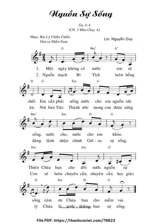 Nguồn Sự Sống - Lm. Nguyễn Duy - trang 1