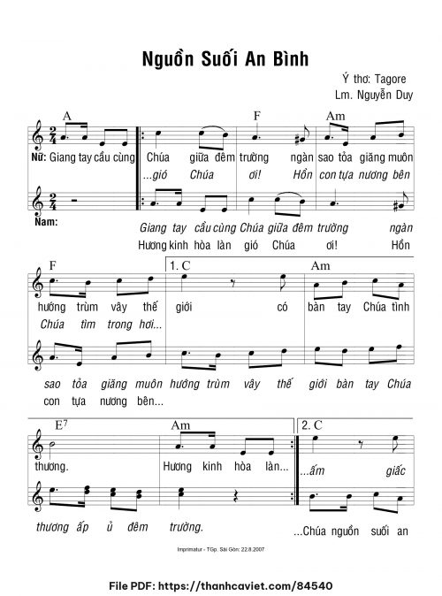 Nguồn suối an bình - Lm. Nguyễn Duy - trang 1