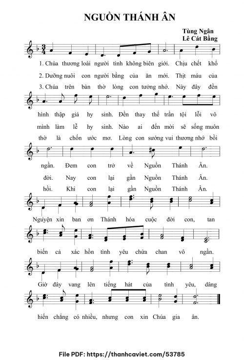 Nguồn Thánh ân - Lê Cát Bằng - Tùng Ngân - trang 1