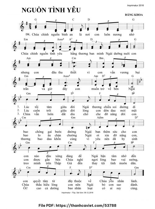 Nguồn tình yêu - Đăng Khoa - trang 1