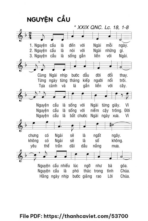Nguyện cầu - Lm. La Thập Tự - trang 1