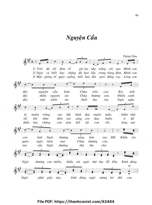 Nguyện cầu - Lm. Thành Tâm - trang 1
