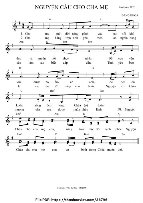 Nguyện cầu cho cha mẹ - Đăng Khoa - trang 1
