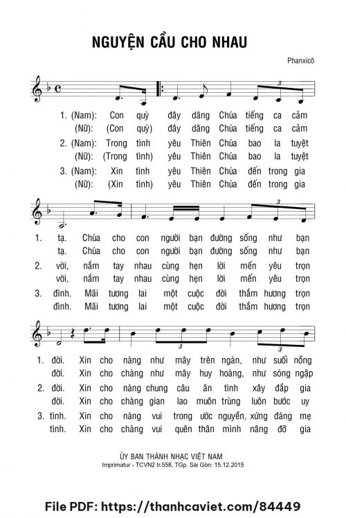 Nguyện cầu cho nhau - Phanxicô - trang 1