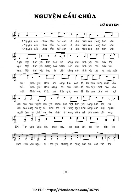 Nguyện cầu Chúa - Lm. Từ Duyên - trang 1